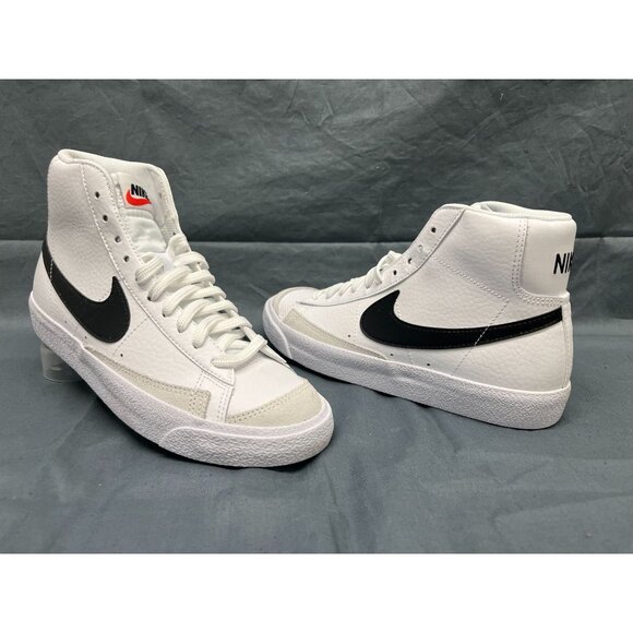 Nike Other - Nike Girls Blazer Mid 77 (GS) Sneakers Leather White Black Size 6.5 NEW NO BOX!